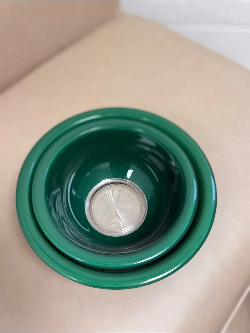 Pyrex Forest Green Rainbow Glass Mixing Bowl Set Vintage Kitchen Bundle